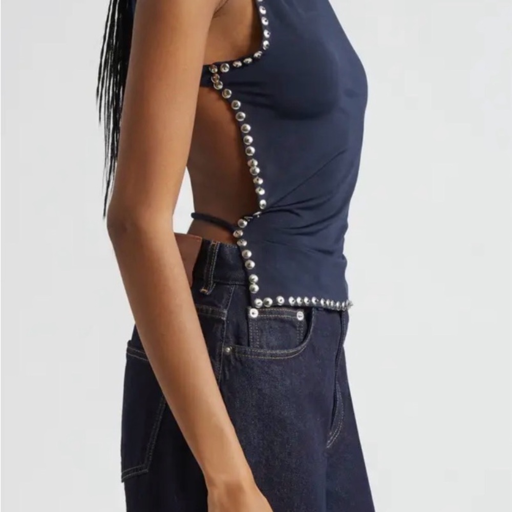 Zelna Studded Open Back Tank
